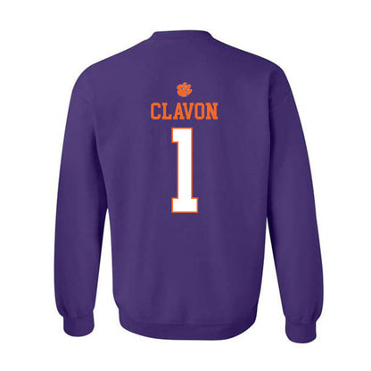 Clemson - NCAA Baseball : Bryce Clavon - Classic Shersey Crewneck Sweatshirt-1