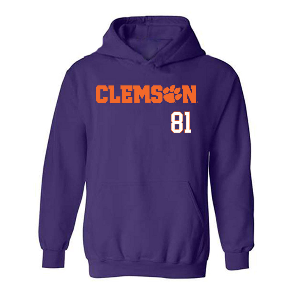 Clemson - NCAA Football : Nolan Hauser - Classic Shersey Hooded Sweatshirt-0