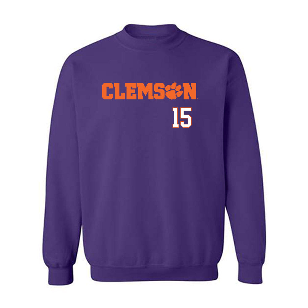 Clemson - NCAA Football : Jahiem Lawson - Classic Shersey Crewneck Sweatshirt-0