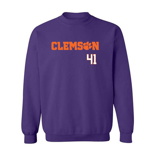 Clemson - NCAA Football : Connor McFadden - Classic Shersey Crewneck Sweatshirt-0