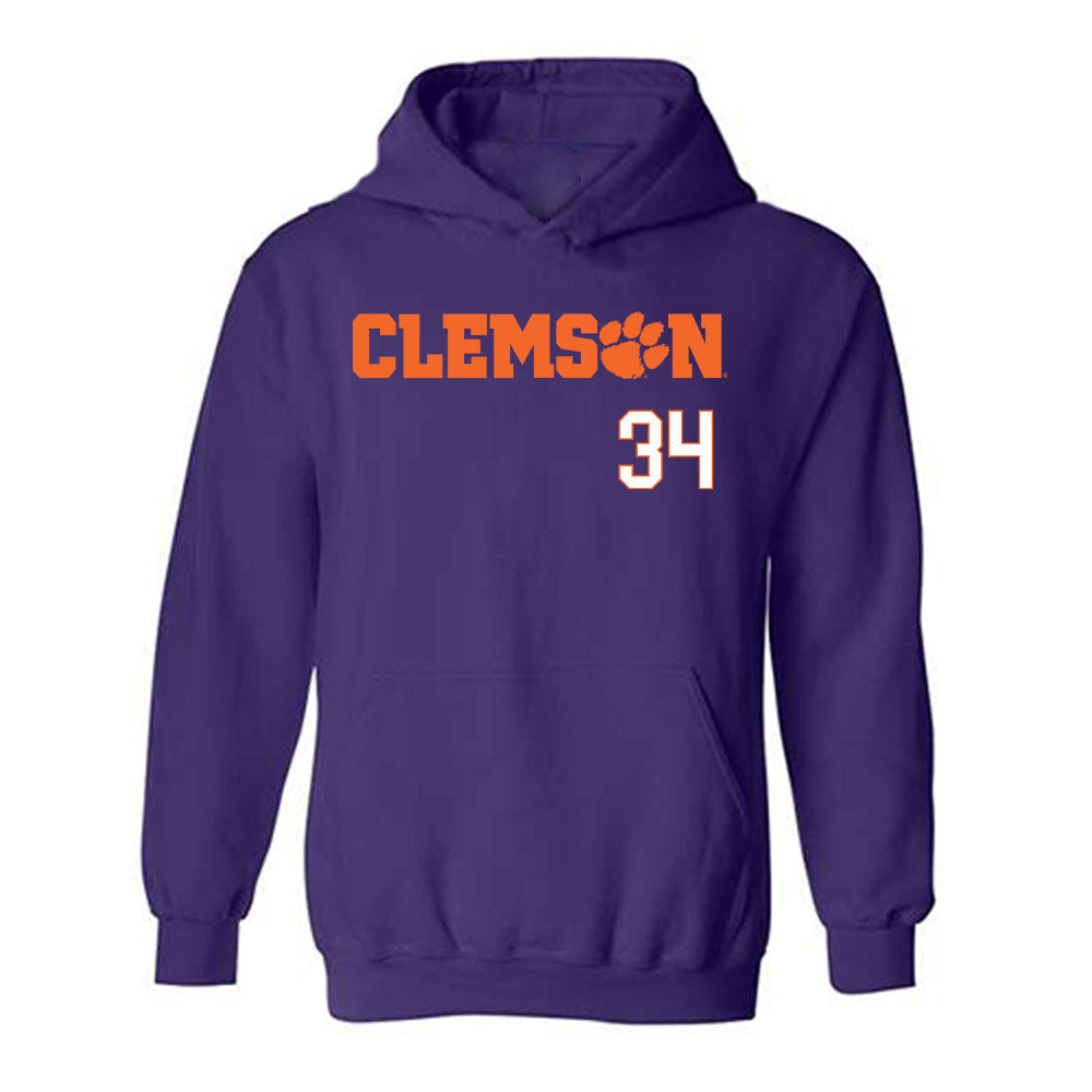 Clemson - NCAA Football : Max Wilson - Classic Shersey Hooded Sweatshirt-0