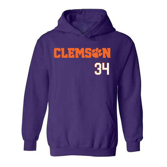 Clemson - NCAA Football : Max Wilson - Classic Shersey Hooded Sweatshirt-0