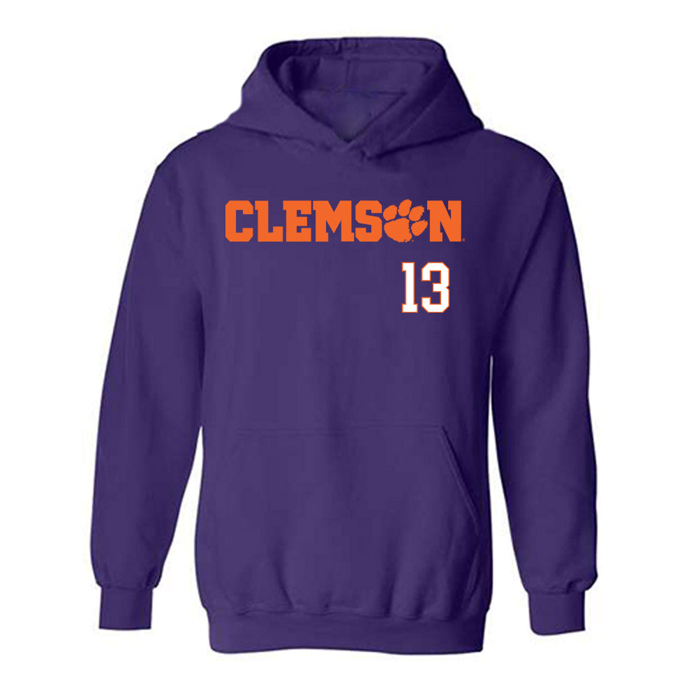 Clemson - NCAA Football : Will Heldt - Classic Shersey Hooded Sweatshirt-0