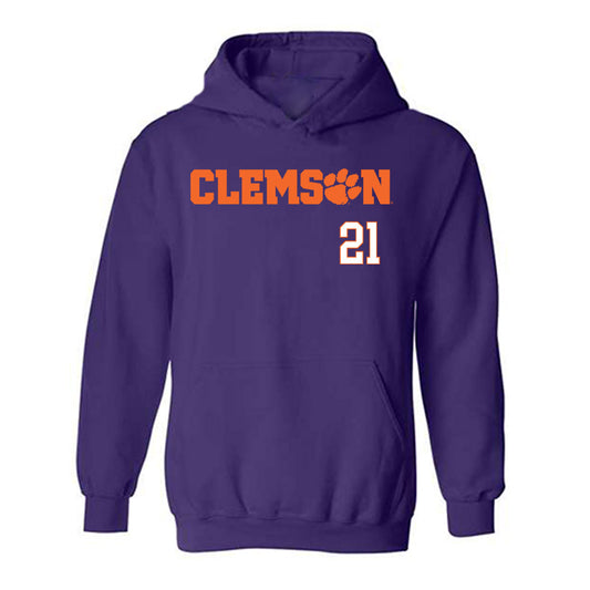 Clemson - NCAA Men's Basketball : Ace Buckner II - Classic Shersey Hooded Sweatshirt-0
