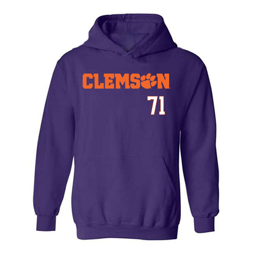 Clemson - NCAA Football : Leo Delaney - Classic Shersey Hooded Sweatshirt-0