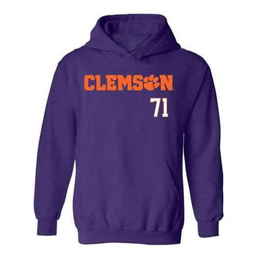 Clemson - NCAA Football : Leo Delaney - Classic Shersey Hooded Sweatshirt-0
