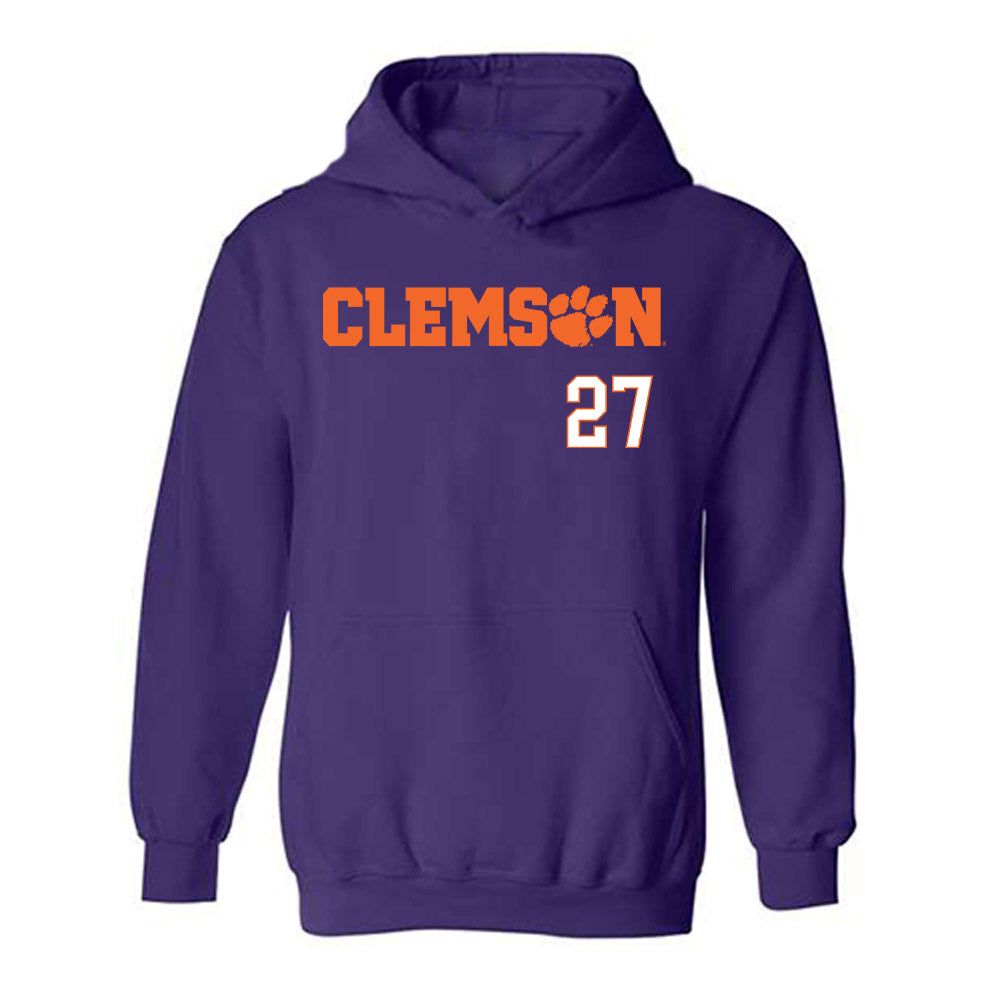 Clemson - NCAA Baseball : Dan Margolies - Classic Shersey Hooded Sweatshirt-0