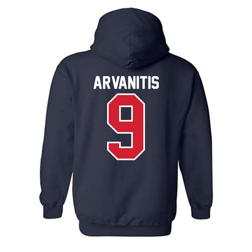 Robert Morris - NCAA Men's Basketball : Cyril Arvanitis - Classic Shersey Hooded Sweatshirt-1