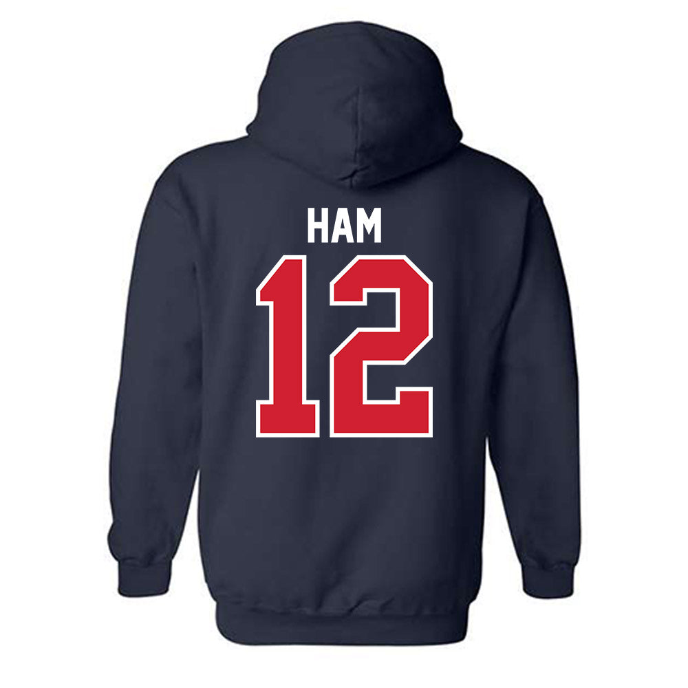 Robert Morris - NCAA Women's Ice Hockey : Ashlyn Ham - Classic Shersey Hooded Sweatshirt-1