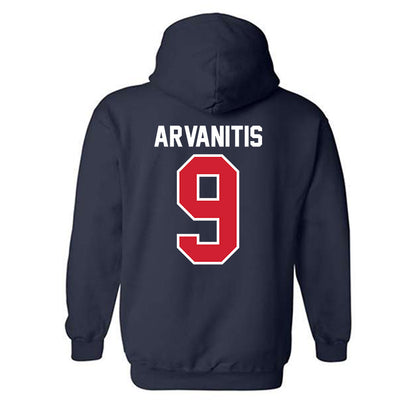 Robert Morris - NCAA Men's Basketball : Cyril Arvanitis - Classic Shersey Hooded Sweatshirt-1