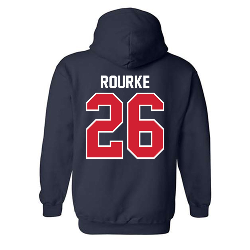 Robert Morris - NCAA Men's Ice Hockey : Braden Rourke - Classic Shersey Hooded Sweatshirt-1