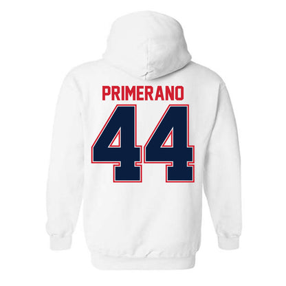 Robert Morris - NCAA Men's Ice Hockey : Luca Primerano - Classic Shersey Hooded Sweatshirt-1