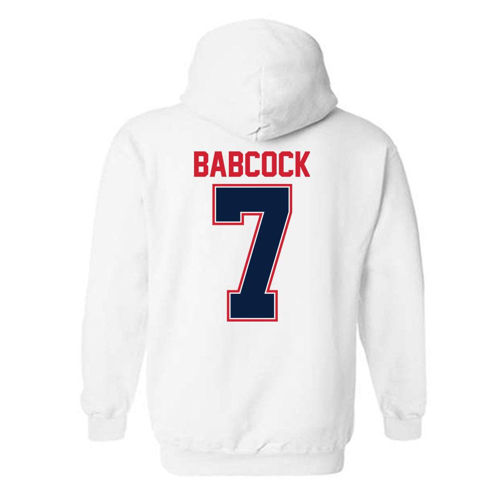 Robert Morris - NCAA Men's Ice Hockey : John Babcock - Classic Shersey Hooded Sweatshirt-1