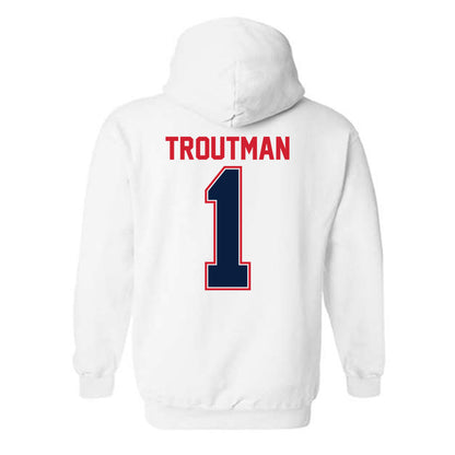 Robert Morris - NCAA Women's Basketball : Sanai Troutman - Classic Shersey Hooded Sweatshirt-1