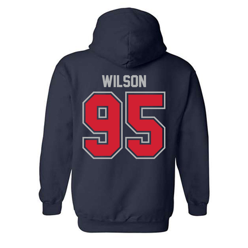 Robert Morris - NCAA Football : Asher Wilson - Classic Shersey Hooded Sweatshirt-1