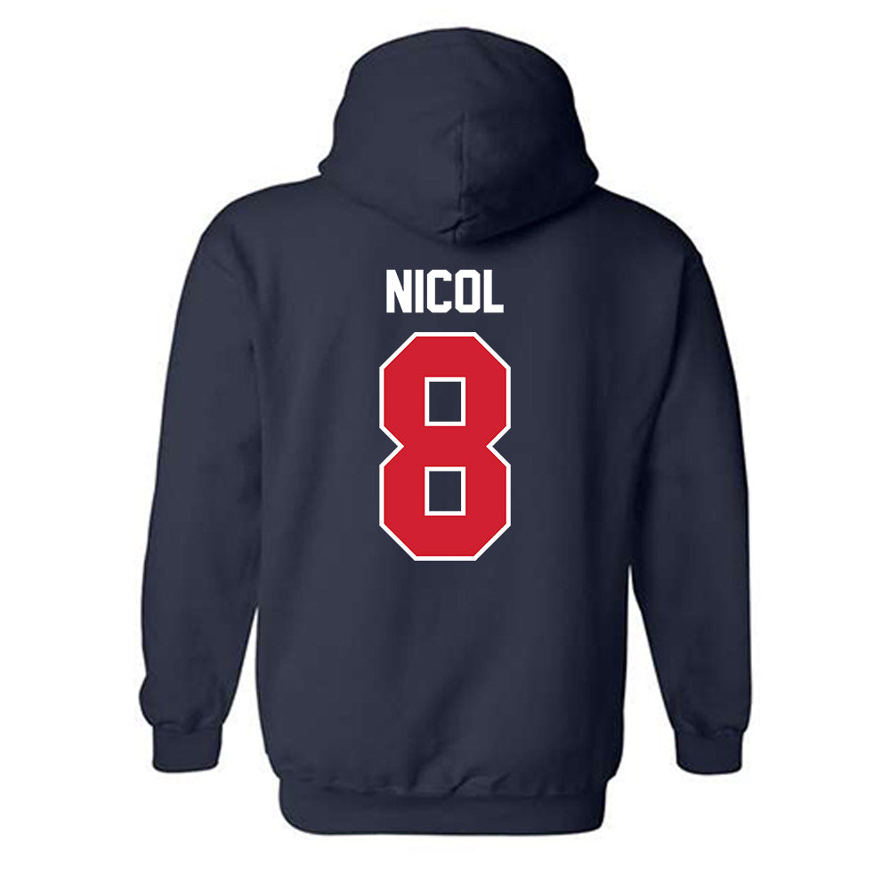 Robert Morris - NCAA Men's Soccer : Emeric Nicol - Classic Fashion Shersey Hooded Sweatshirt-1