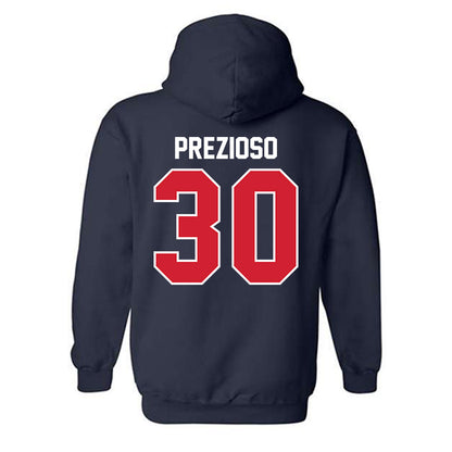 Robert Morris - NCAA Men's Lacrosse : Luke Prezioso - Classic Fashion Shersey Hooded Sweatshirt-1