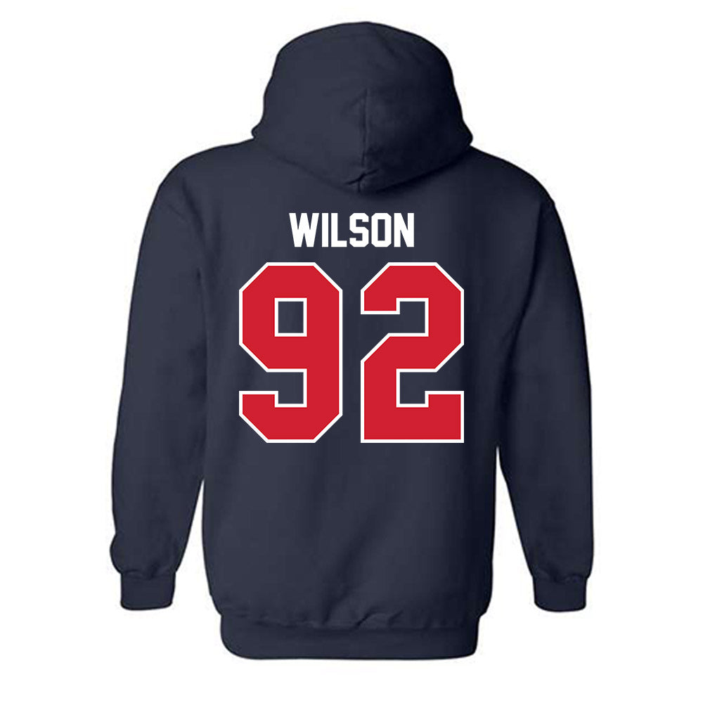 Robert Morris - NCAA Football : Asher Wilson - Classic Fashion Shersey Hooded Sweatshirt-1