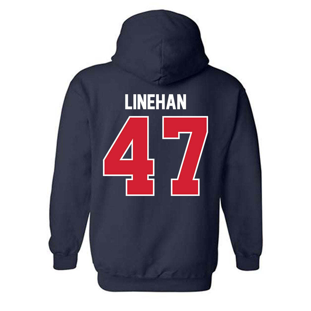 Robert Morris - NCAA Men's Lacrosse : Tommy Linehan - Classic Fashion Shersey Hooded Sweatshirt-1