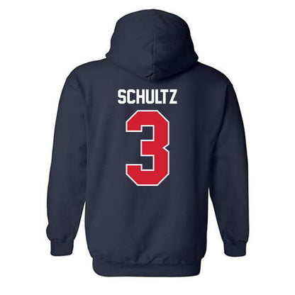 Robert Morris - NCAA Women's Volleyball : Tia Schultz - Classic Fashion Shersey Hooded Sweatshirt-1