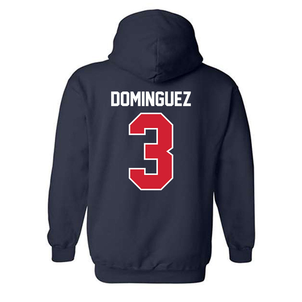 Robert Morris - NCAA Men's Soccer : Miguel Dominguez - Classic Fashion Shersey Hooded Sweatshirt-1