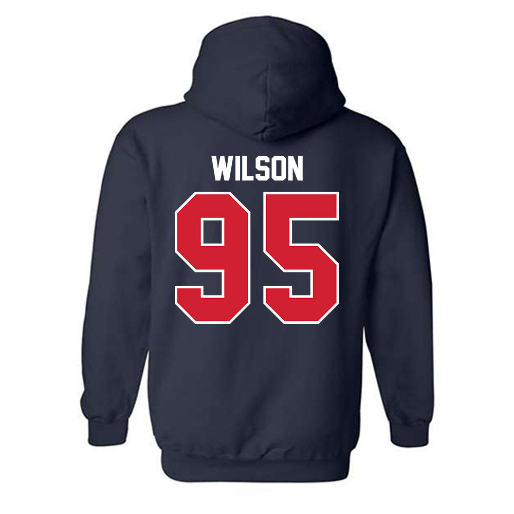 Robert Morris - NCAA Football : Asher Wilson - Classic Fashion Shersey Hooded Sweatshirt-1