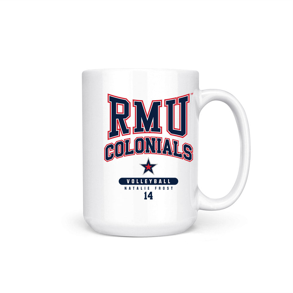 Robert Morris - NCAA Women's Volleyball : Natalie Frost - Coffee Mug-0