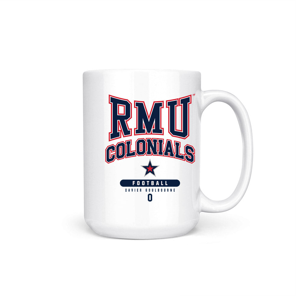 Robert Morris - NCAA Football : Xavier Goulbourne - Coffee Mug-0