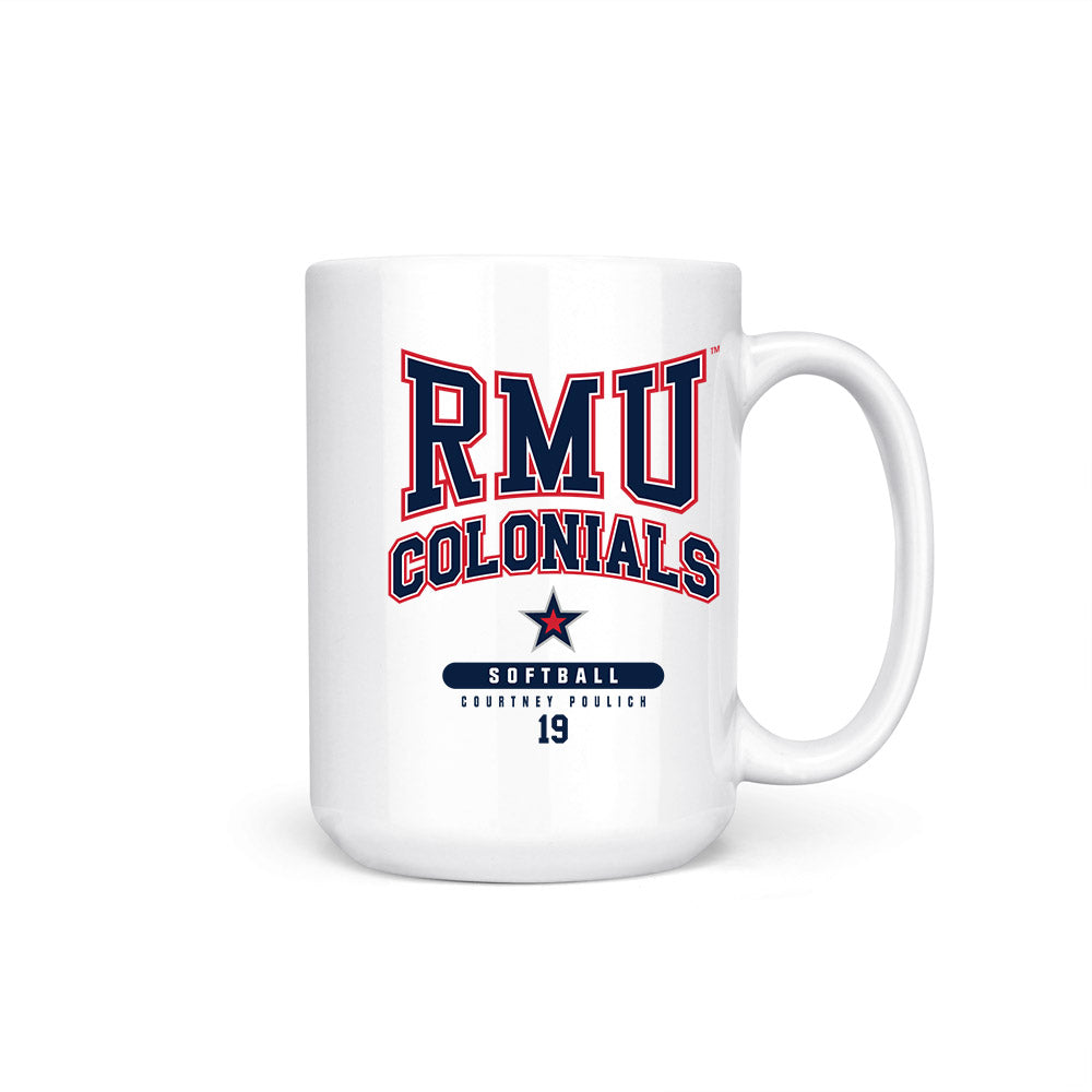 Robert Morris - NCAA Softball : Courtney Poulich - Coffee Mug-0