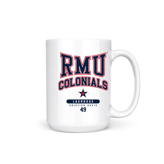 Robert Morris - NCAA Men's Lacrosse : Cristian Davis - Coffee Mug-0