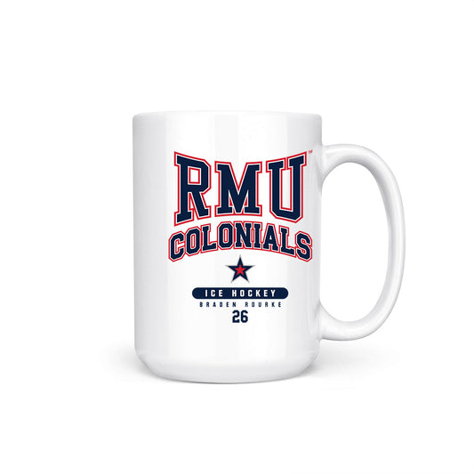 Robert Morris - NCAA Men's Ice Hockey : Braden Rourke - Coffee Mug-0