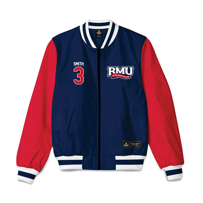 Robert Morris - NCAA Men's Basketball : Tazir Smith - Bomber Jacket-0