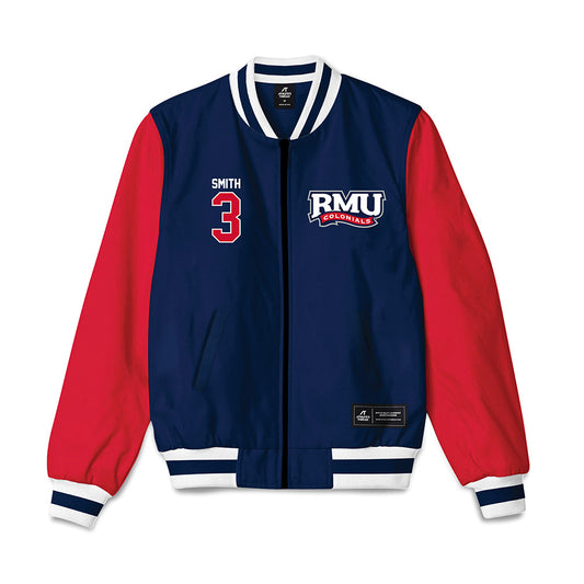 Robert Morris - NCAA Men's Basketball : Tazir Smith - Bomber Jacket-0