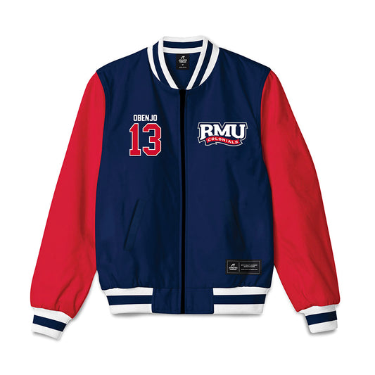 Robert Morris - NCAA Men's Basketball : Samuel Obenjo - Bomber Jacket-0