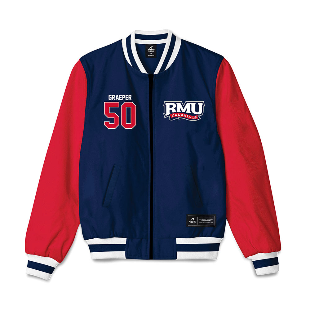 Robert Morris - NCAA Football : Josh Graeper - Bomber Jacket-0