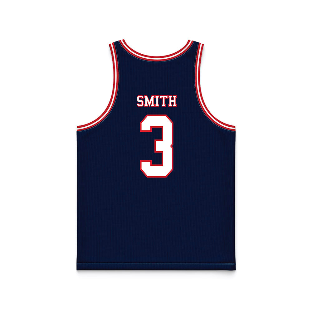 Robert Morris - NCAA Men's Basketball : Tazir Smith - Navy Basketball Jersey-1