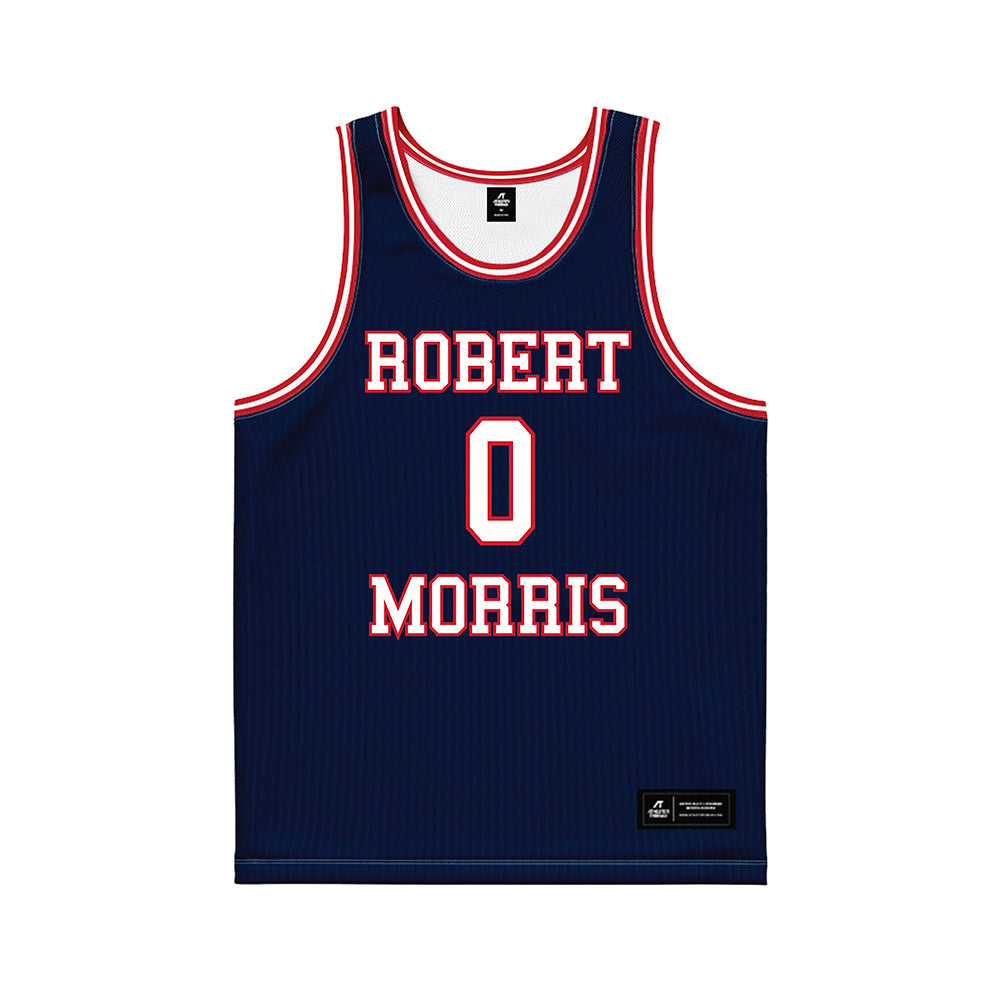 Robert Morris - NCAA Men's Basketball : Tanner OGrady - Navy Basketball Jersey-0