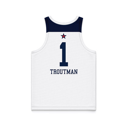 Robert Morris - NCAA Women's Basketball : Sanai Troutman - White Basketball Jersey-1