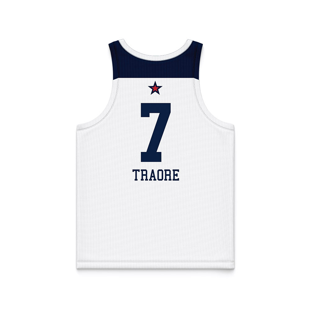 Robert Morris - NCAA Women's Basketball : Myriam Traore - White Basketball Jersey-1
