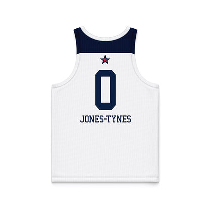 Robert Morris - NCAA Women's Basketball : Markeli Jones-Tynes - White Basketball Jersey-1