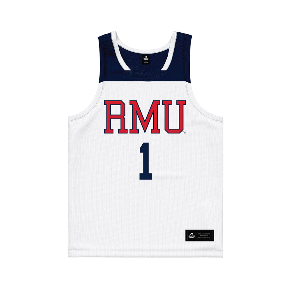 Robert Morris - NCAA Women's Basketball : Sanai Troutman - White Basketball Jersey-0