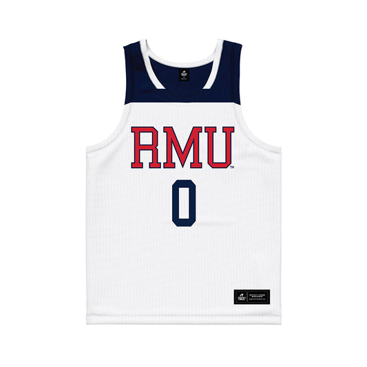 Robert Morris - NCAA Women's Basketball : Markeli Jones-Tynes - White Basketball Jersey-0