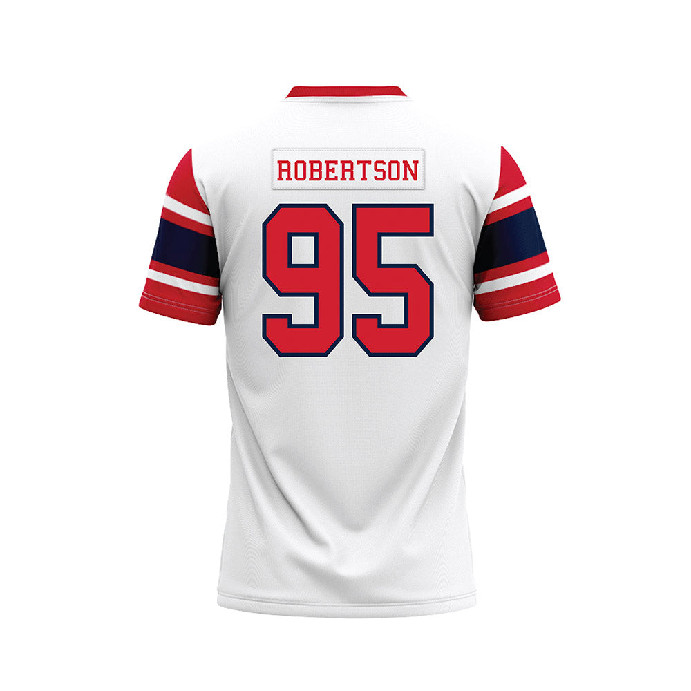 Robert Morris - NCAA Football : Bryan Robertson - White Football Jersey-1