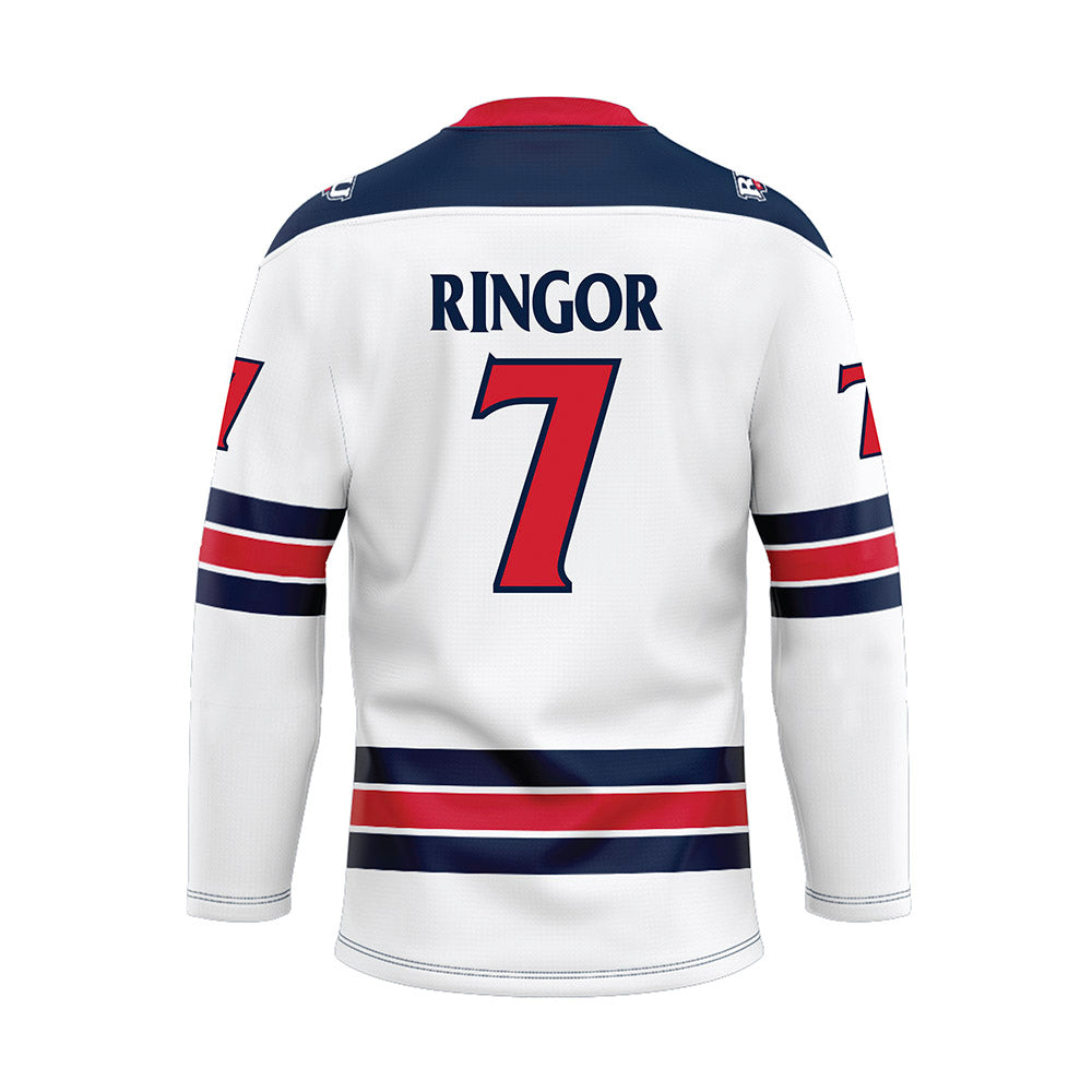 Robert Morris - NCAA Women's Ice Hockey : Rowyn Ringor - White Hockey Jersey-1