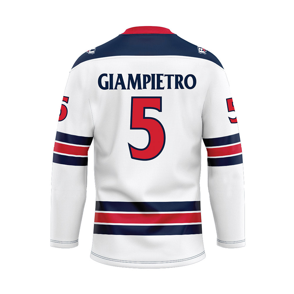 Robert Morris - NCAA Women's Ice Hockey : Alaina Giampietro - White Hockey Jersey-1