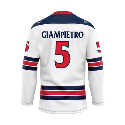 Robert Morris - NCAA Women's Ice Hockey : Alaina Giampietro - White Hockey Jersey-1