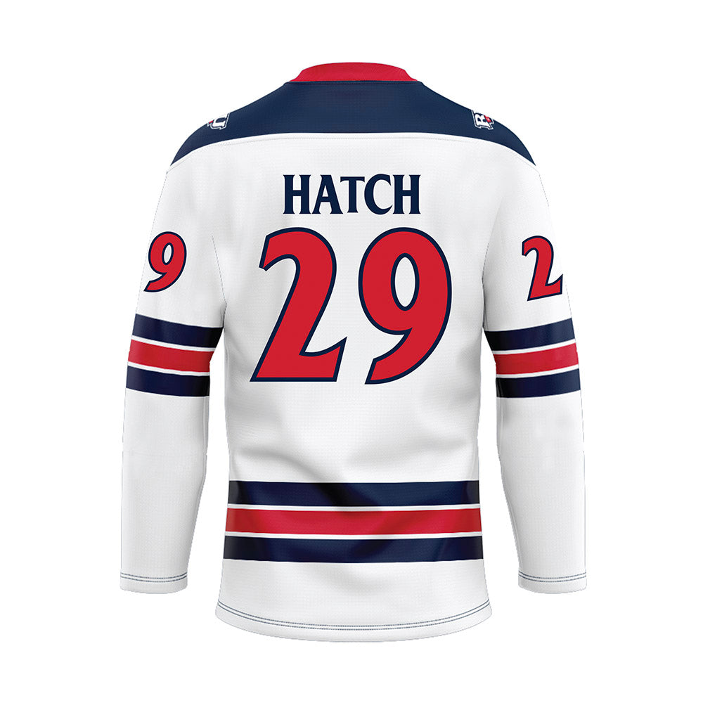 Robert Morris - NCAA Women's Ice Hockey : Maggie Hatch - White Hockey Jersey-1