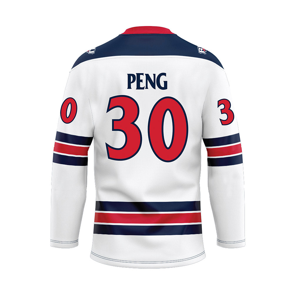 Robert Morris - NCAA Women's Ice Hockey : Yiyi Peng - White Hockey Jersey-1