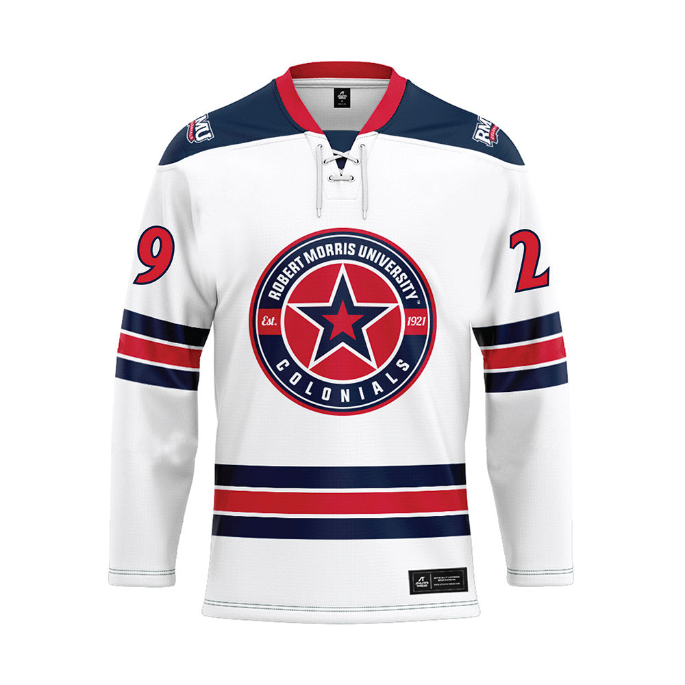 Robert Morris - NCAA Women's Ice Hockey : Maggie Hatch - White Hockey Jersey-0