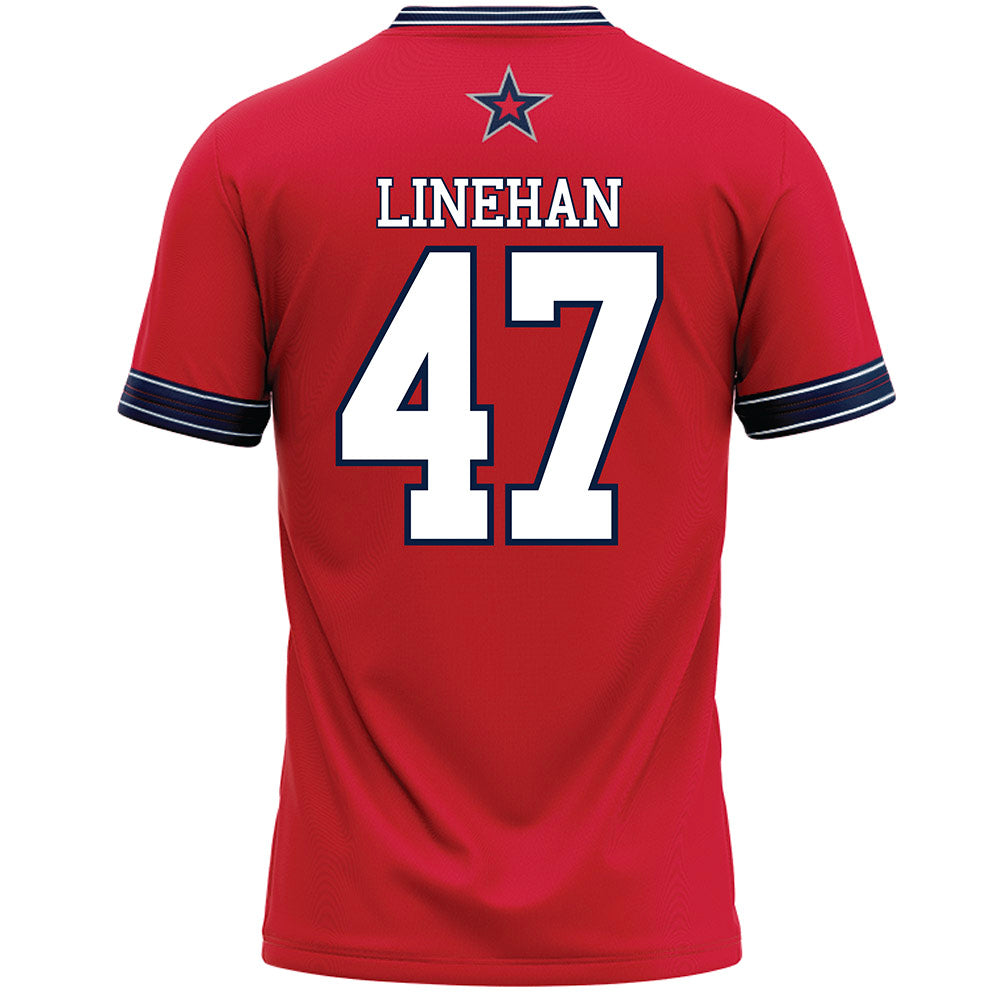 Robert Morris - NCAA Men's Lacrosse : Tommy Linehan - Red Lacrosse Jersey -1